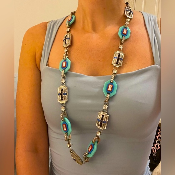 Prada Purse Strap Blue Crystal - Picture 11 of 11